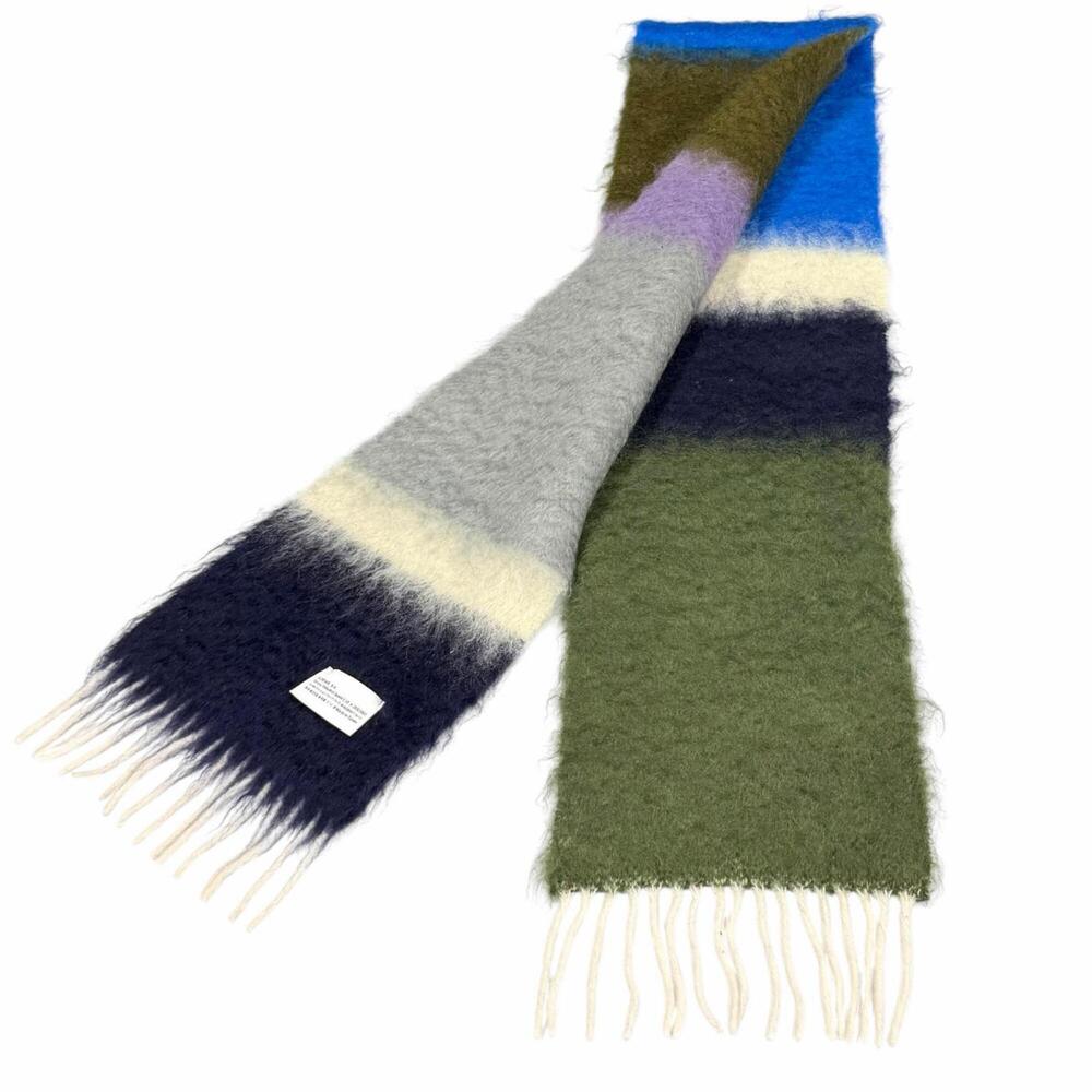 LOEWE 28003861 Mohair Wool Blend Leather Anagram Logo Patch Border Pattern Fr... - Picture 2 of 7